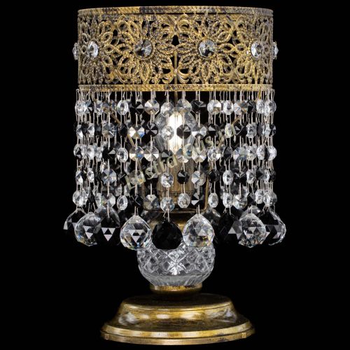 Настольная лампа Восток с шарами под бронзу Черная в Магнитогорске Гусь Хрустальный