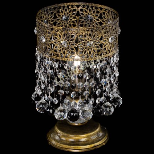 Настольная лампа Восток с шарами под бронзу Черная в Магнитогорске Гусь Хрустальный