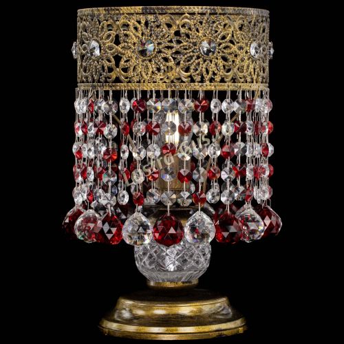 Настольная лампа Восток с шарами под бронзу Красная в Магнитогорске Гусь Хрустальный