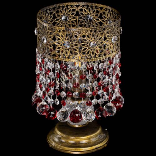 Настольная лампа Восток с шарами под бронзу Красная в Магнитогорске Гусь Хрустальный