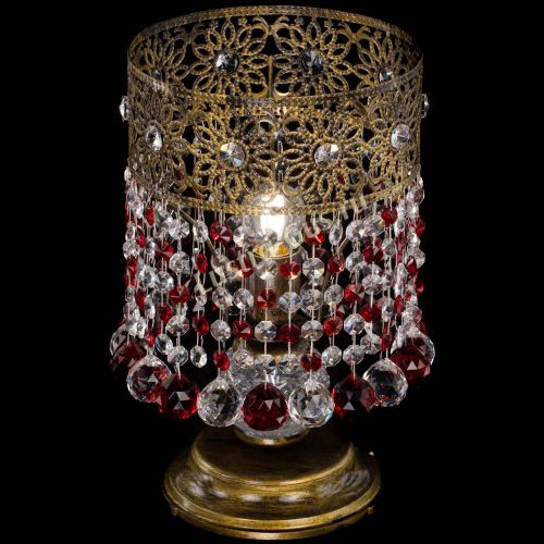 Настольная лампа Восток с шарами под бронзу Красная в Магнитогорске Гусь Хрустальный