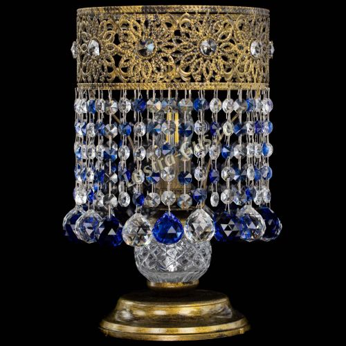 Настольная лампа Восток с шарами под бронзу Синяя в Магнитогорске Настольная лампа Восток с шарами под бронзу Синяя в Магнитогорске