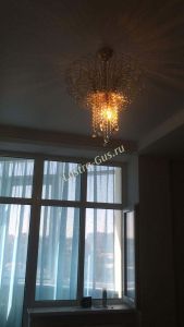 Люстра Хрустальные брызги с подвесом журавлик черный в Магнитогорске отзыв и фото покупателя