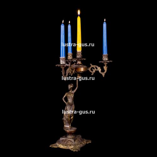 Подсвечник Изабелла богиня 4 свечи в Магнитогорске Гусь Хрустальный