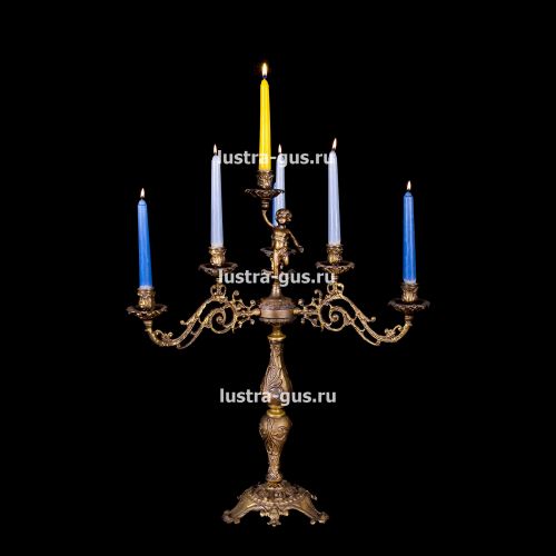 Подсвечник Изабелла ангел 7 свечей в Магнитогорске Гусь Хрустальный