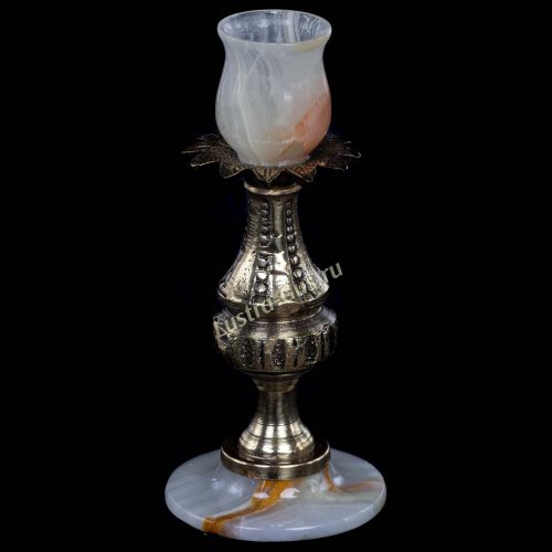 Подсвечник бронзовый Оникс №1 в Магнитогорске Гусь Хрустальный