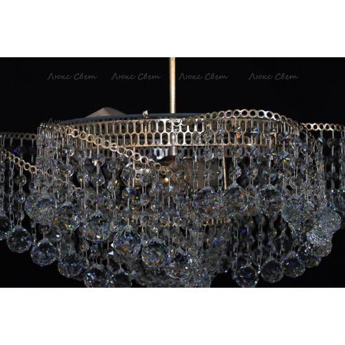 Люстра Космос 3 лампы с подвесом шар в Магнитогорске Гусь Хрустальный