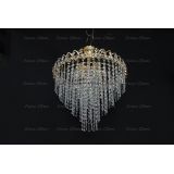 Люстра Капель Лепесток обтикон подвесная (собрана под конус) в Магнитогорске Люстра Капель Лепесток обтикон подвесная (собрана под конус) в Магнитогорске