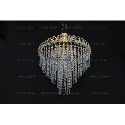 Люстра Капель Лепесток обтикон подвесная (собрана под конус) в Магнитогорске Гусь Хрустальный