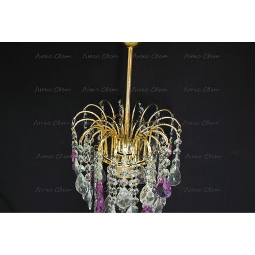 Люстра Зима журавлик фиолетовая в Магнитогорске Гусь Хрустальный