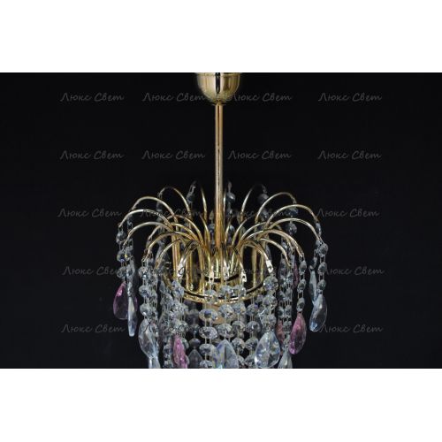 Люстра Зима журавлик розовая в Магнитогорске Гусь Хрустальный