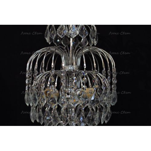 Люстра Хрустальные брызги с подвесом дубик в Магнитогорске Гусь Хрустальный