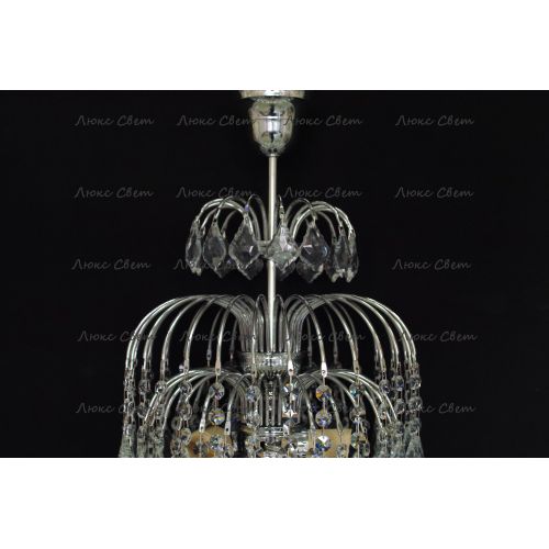 Люстра Хрустальные брызги с подвесом дубик в Магнитогорске Гусь Хрустальный