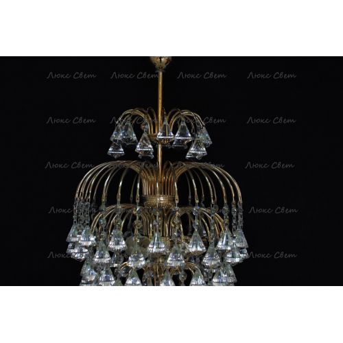 Люстра Хрустальные брызги с подвесом конус 40 мм в Магнитогорске Гусь Хрустальный