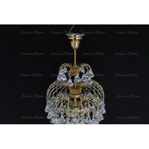 Люстра Хрустальные брызги с подвесом конус 40 мм в Магнитогорске Гусь Хрустальный