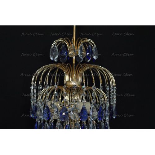 Люстра Хрустальные брызги с подвесом журавлик синий в Магнитогорске Гусь Хрустальный