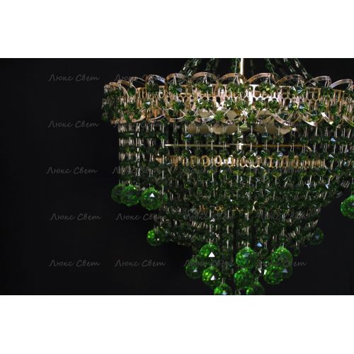 Люстра Натали Софья зеленая в Магнитогорске Гусь Хрустальный