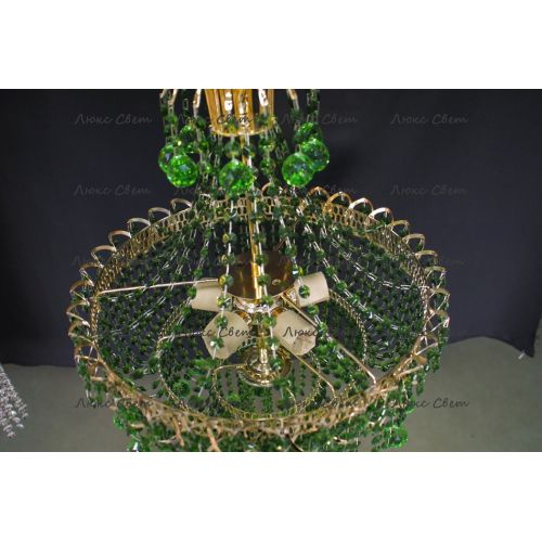 Люстра Натали Софья зеленая в Магнитогорске Гусь Хрустальный