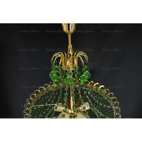 Люстра Натали Софья зеленая в Магнитогорске Гусь Хрустальный