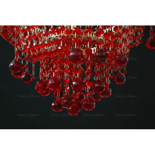 Люстра Натали Софья красная  в Магнитогорске Гусь Хрустальный