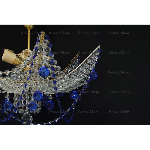 Люстра Марина № 2 цветная  в Магнитогорске Гусь Хрустальный