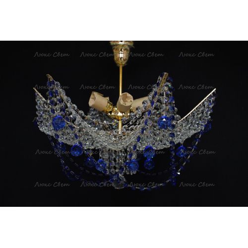 Люстра Марина № 2 цветная  в Магнитогорске Гусь Хрустальный