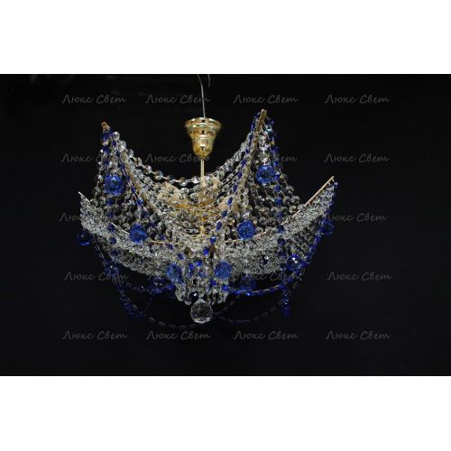 Люстра Марина № 2 цветная  в Магнитогорске Гусь Хрустальный