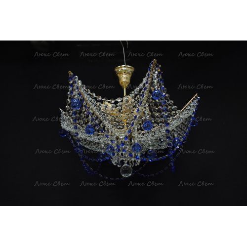 Люстра Марина № 2 цветная  в Магнитогорске Гусь Хрустальный