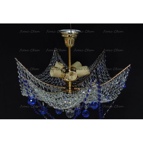 Люстра Марина № 2 цветная  в Магнитогорске Гусь Хрустальный