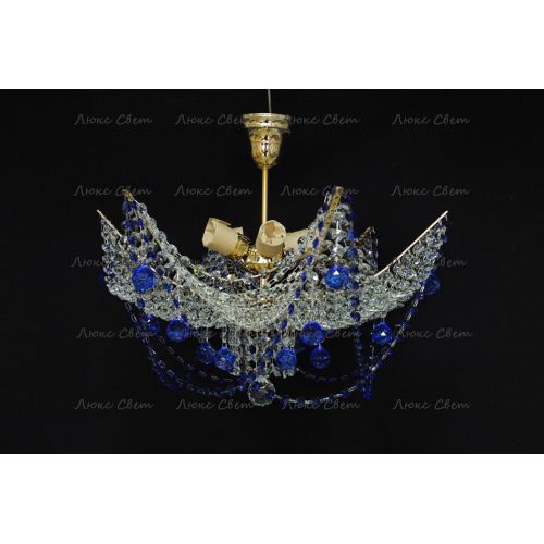 Люстра Марина № 2 цветная  в Магнитогорске Гусь Хрустальный