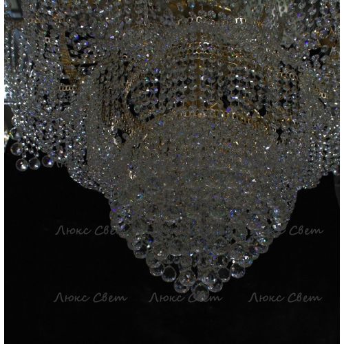 Люстра Лотос с подвесом диаметр 1000 мм высота1500 мм в Магнитогорске Гусь Хрустальный