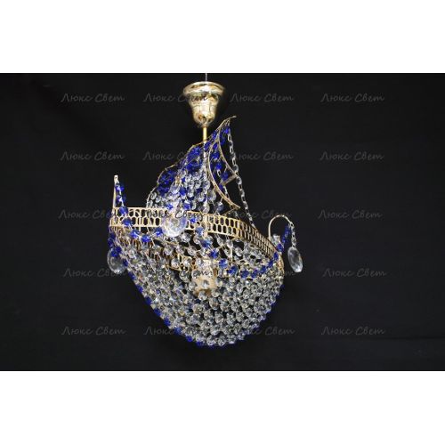 Люстра Корвет 1 ламповый синий в Магнитогорске Гусь Хрустальный