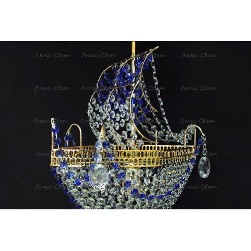 Люстра Корвет 1 ламповый синий в Магнитогорске Гусь Хрустальный