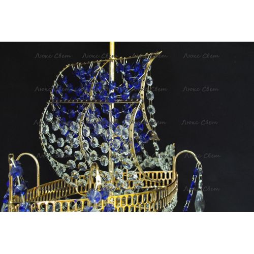 Люстра Корвет 1 ламповый синий в Магнитогорске Гусь Хрустальный