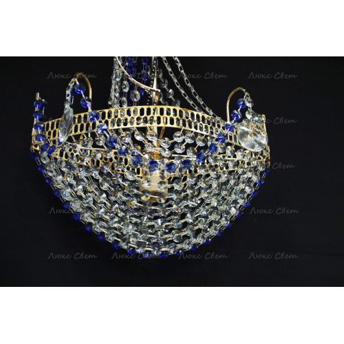 Люстра Корвет 1 ламповый синий в Магнитогорске Гусь Хрустальный