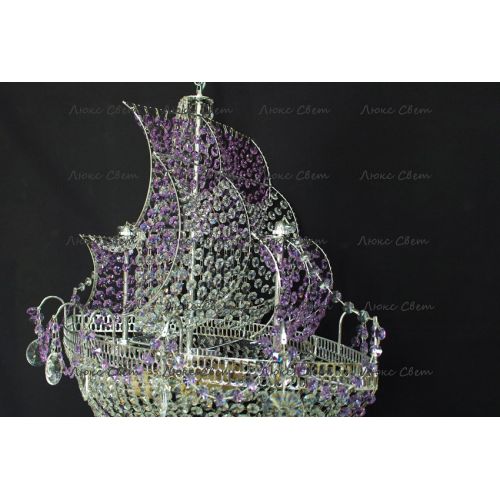 Люстра Корвет фиолетовый в Магнитогорске Гусь Хрустальный