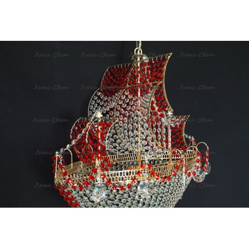 Люстра Корвет красный в Магнитогорске Гусь Хрустальный