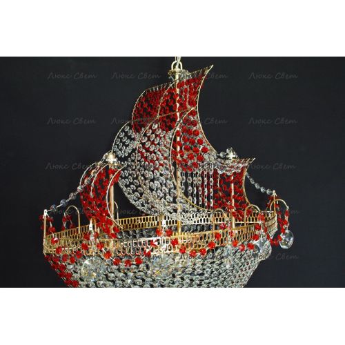 Люстра Корвет красный в Магнитогорске Гусь Хрустальный