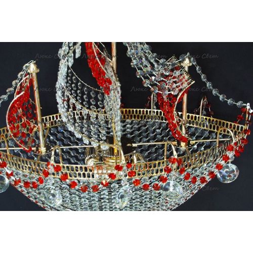 Люстра Корвет красный в Магнитогорске Гусь Хрустальный