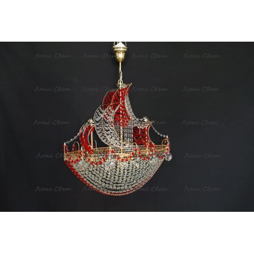 Люстра Корвет красный в Магнитогорске Гусь Хрустальный