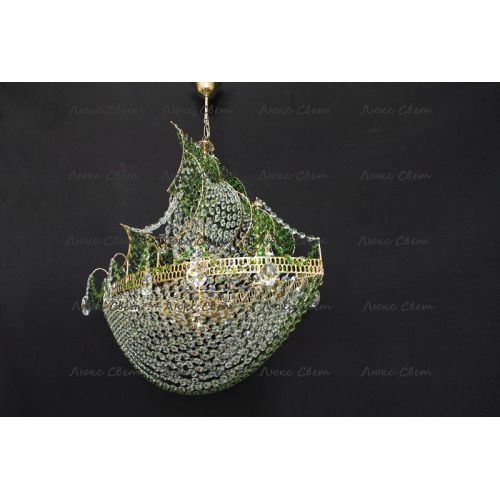 Люстра Корвет зеленый в Магнитогорске Гусь Хрустальный