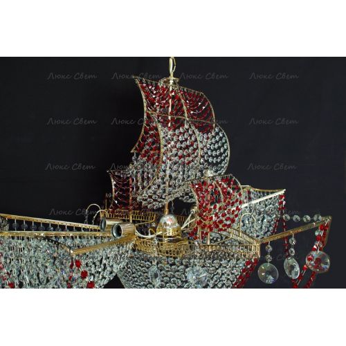 Люстра Летучий Голландец красный в Магнитогорске Гусь Хрустальный