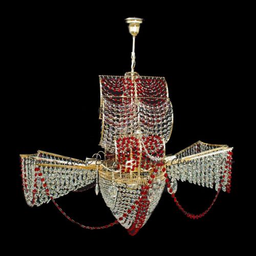 Люстра Летучий Голландец красный в Магнитогорске Гусь Хрустальный
