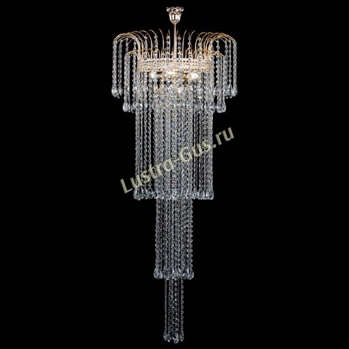 Люстра Агата Каскад №4 длинная в Магнитогорске Гусь Хрустальный