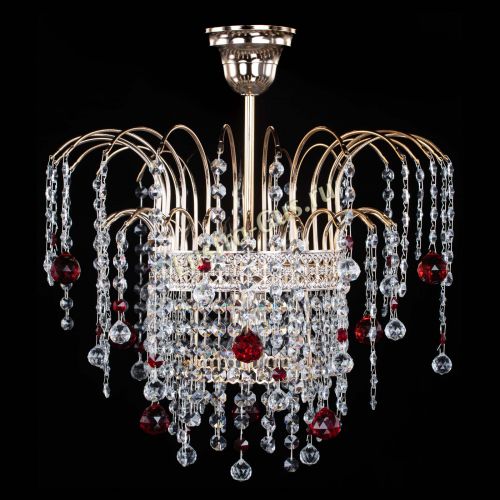 Люстра Агата Венеция №1 красная в Магнитогорске Гусь Хрустальный