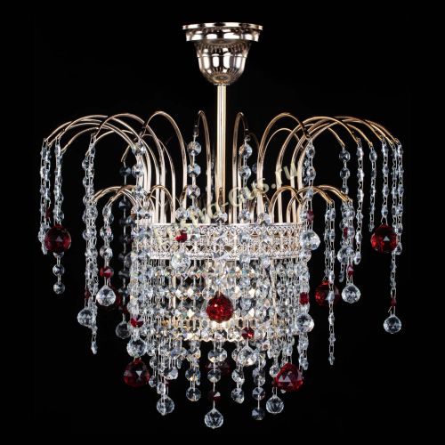 Люстра Агата Венеция №1 красная в Магнитогорске Гусь Хрустальный