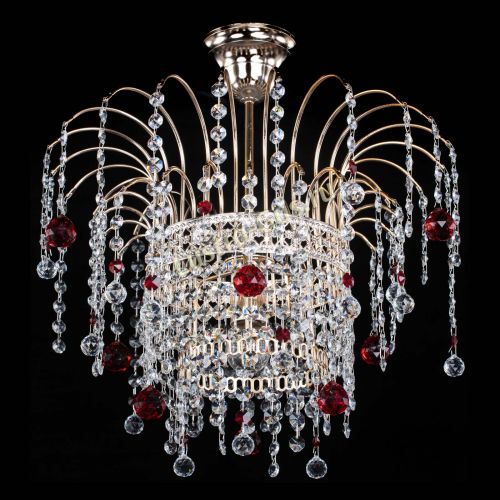 Люстра Агата Венеция №1 красная в Магнитогорске Гусь Хрустальный
