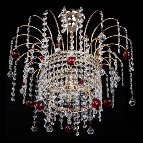 Люстра Агата Венеция №1 красная в Магнитогорске Гусь Хрустальный