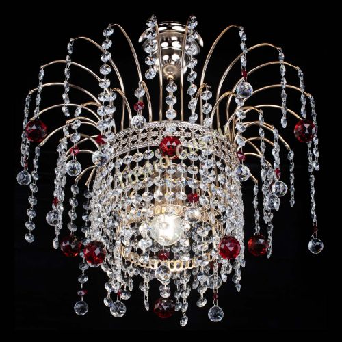 Люстра Агата Венеция №1 красная в Магнитогорске Гусь Хрустальный