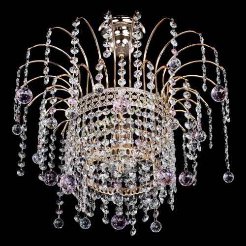 Люстра Агата Венеция №1 розовая в Магнитогорске Гусь Хрустальный